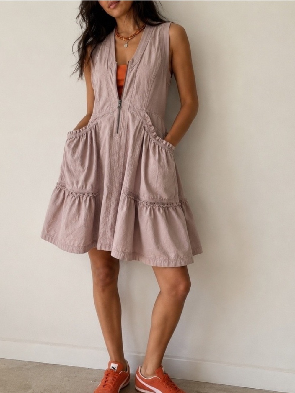 Anthropologie Daily Practice Trek Utility Mini Dress